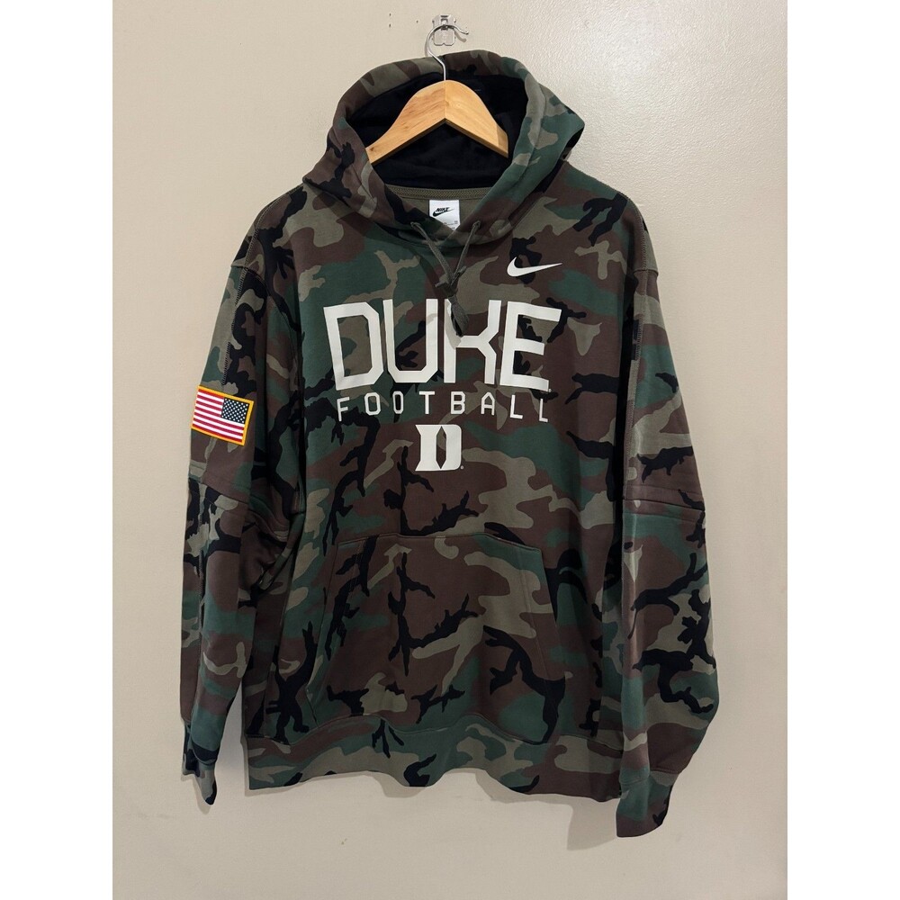 Nike Duke Blue Devils Football Team Issue PE Salute To Service Camo Hoodie XL